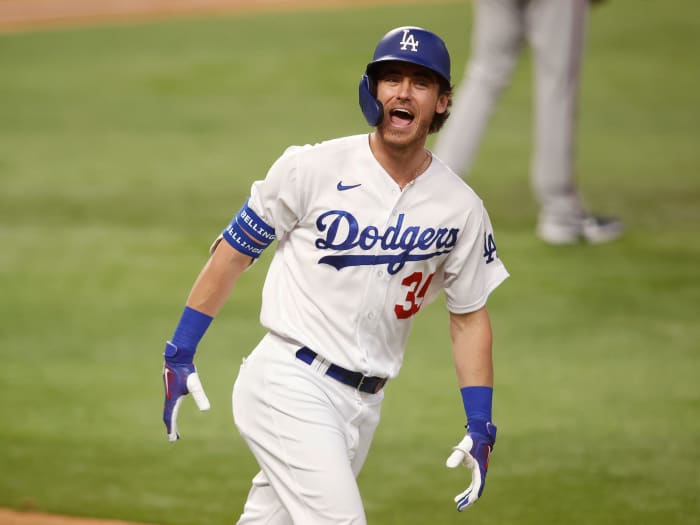 Cody Bellinger celebrates